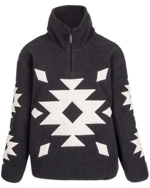 Brunotti Charley Geometric-Pattern Fleece Sweater - Blue
