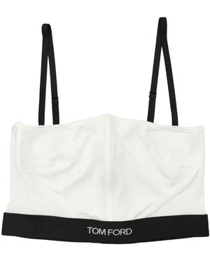 Tom Ford Top With Logo Band - White
