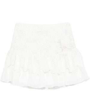 Sandro Falda corta con estampado floral - Blanco