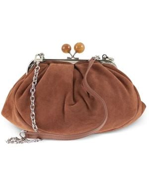 Weekend by Maxmara Small Pasticcino Suede Clutch Bag - Brown