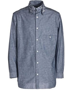 Yohji Yamamoto Embroidered Shirt - ブルー