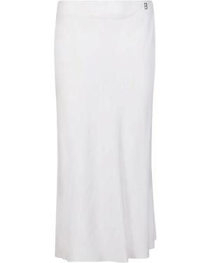 Blugirl Blumarine Bias-Cut Midi Skirt - White