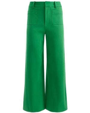 Alice + Olivia Zoe Patch-Pocket Pants - Green