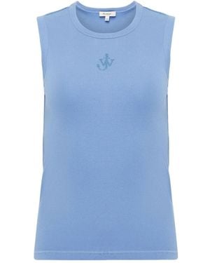 JW Anderson ロゴ タンクトップ - ブルー