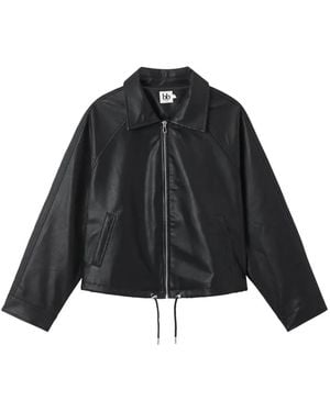 B+ AB Zip-Up Bomber Jacket - Black