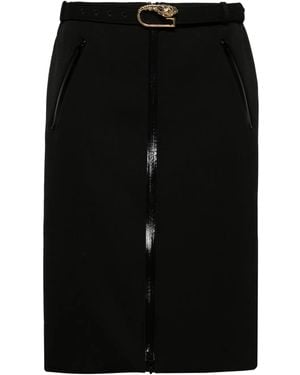 Gucci Wool Skirt With Removable Belt - Black