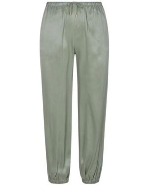 Hevron Halina Drawstring-Waist Elasticated-Cuff Track Trousers - Green