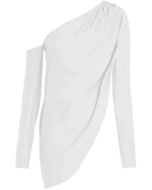 GAUGE81 Toho One-Shoulder Draped Blouse - White