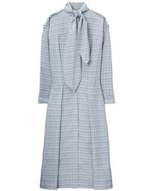Tory Burch Front-Tie Jacquard Shirtdress - Blue