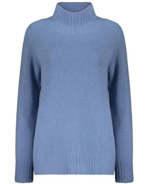Moorer High-Neck Cashmere Jumper - Blue