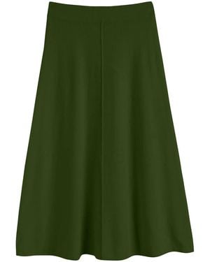 Chinti & Parker A-Line Skirt - Green