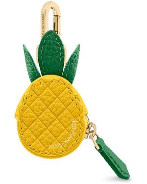 Maison De Sabre Charm Con Cremallera Y Motivo De Piña - Amarillo