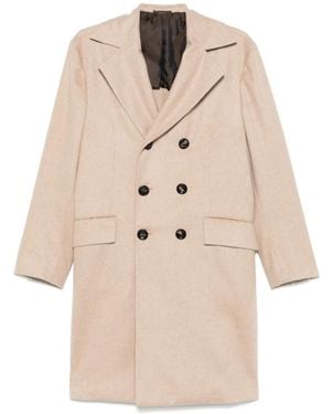 Kiton Felted Coat - Natural