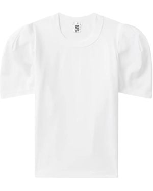 Noir Kei Ninomiya チュールスリーブ Tシャツ | ホワイト