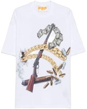 PDF Camiseta Con Motivo Gráfico - Blanco
