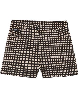 Pence Pantalones Cortos Luna Con Motivo Vichy - Negro