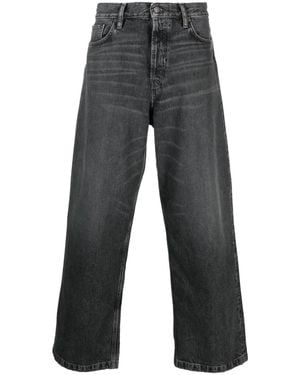 Acne Studios Mid-Rise Wide-Leg Jeans - Grey