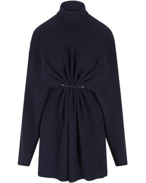 Balenciaga Safety Pin Minikleid - Blau