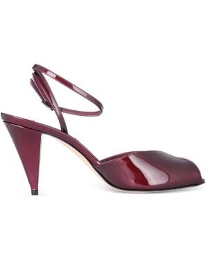 Casadei Sam Nap.Vip Amarena Ankle Strap Leather Sandals - Pink