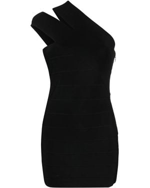 Hervé Léger Icon One-Shoulder Panelled Minidress - Black