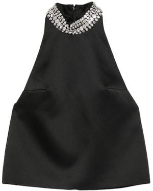 retroféte Verzierte Ardiana Bluse - Schwarz