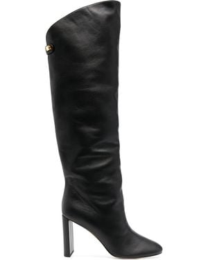 Maison Skorpios Clip-Fastening 100Mm Long Boots - Black