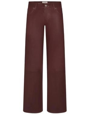 FRAME Pantalones Anchos De Talle Alto - Morado
