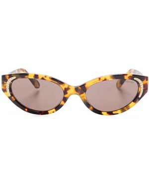 Swarovski トータスシェル サングラス - ピンク