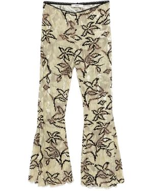 Siedres Jeslynn Bundfaltenhose Mit Blumen-Print - Natur