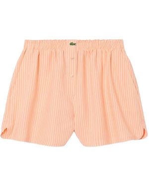 Lacoste Short À Rayures - Pink