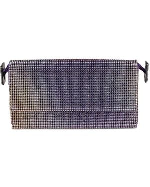 Benedetta Bruzziches Bolso Satchel Con Detalles De Cristal - Morado