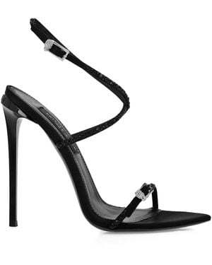 Philipp Plein 120mm crystal-embellished buckle sandals - Schwarz