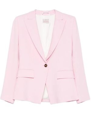 Marella Pocket Single-Breasted Blazer - Pink