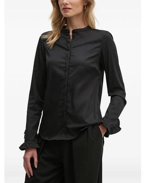 Mos Mosh Ruffled-Trim Shirt - Black