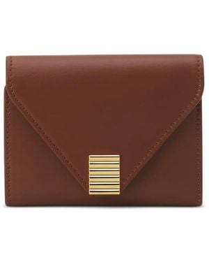 Lanvin Zip-Pocket Leather Wallet - Brown
