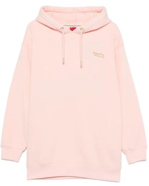 Superdry Logo-Embroidered Mini Dress - Pink