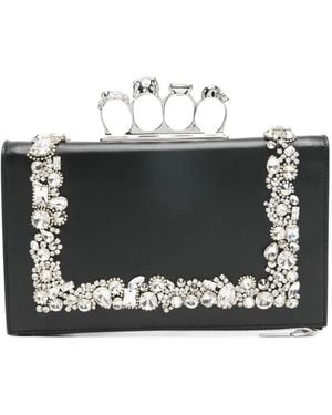 McQueen Knuckle Clutch Bag - Black