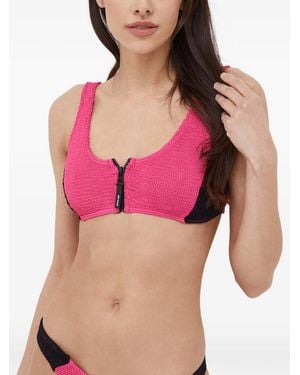 Bondeye Textured Zipped Bikini - Pink