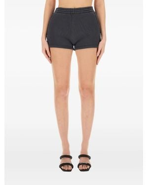 T By Alexander Wang Elasticated Mini Shorts - Blue