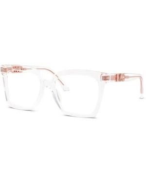 Michael Kors Nassau Squared-Frame Glasses - White