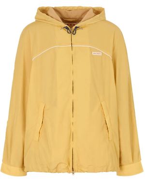 Marni Drawstring-Hooded Jacket - Yellow
