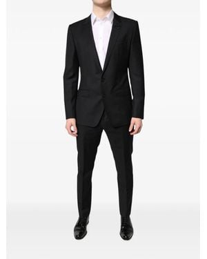 Dolce & Gabbana Bead-Embellished Single-Breasted Suit - Black