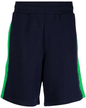 Moschino Logo-Print Track Shorts - Blue