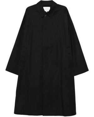 Studio Nicholson Crowe Buttoned Trench Coat - Black