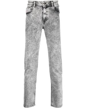 DIESEL Marble-Pattern Skinny Jeans - Grey