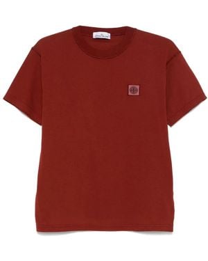 Stone Island Compass-Patch T-Shirt - Red
