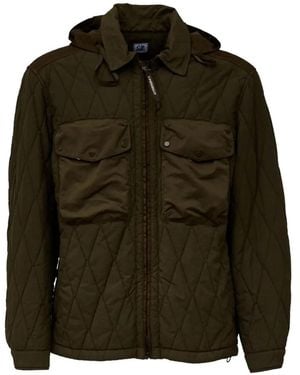 C.P. Company Gd Liner Goggle Quilted Jacket - Green