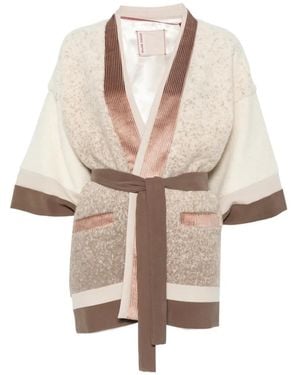 Antonio Marras Belted Bouclé Jacket - Natural