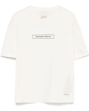 Emporio Armani Organic Cotton Logo-Print T-Shirt - White