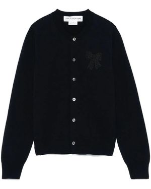 Comme des Garçons Cardigan À Détail De Nœud - Bleu